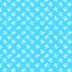 Seamless blue decorative christmas pattern with snowflakes