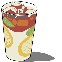 Coffee,Green tea with chewy tapioca balls,Pearl Milk Tea and Colorful Beverage.Healthy drink in mug or cup,creative with illustration in flat design.