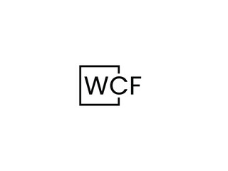 WCF letter initial logo design vector illustration
