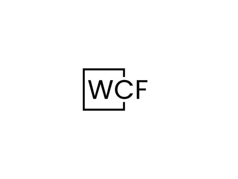 WCF letter initial logo design vector illustration