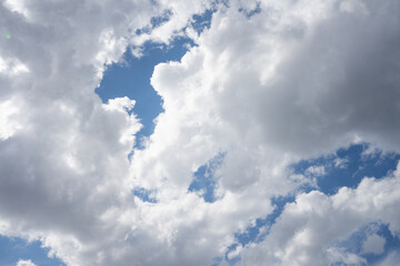 clouds on the blue sky. hope for the future.