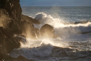 waves on the beach