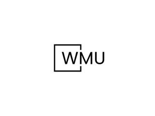 WMU Letter Initial Logo Design Vector Illustration