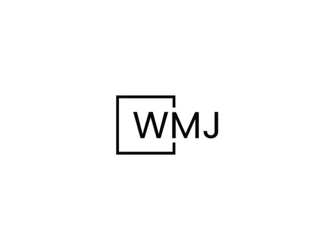 WMJ Letter Initial Logo Design Vector Illustration