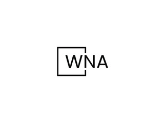 WNA Letter Initial Logo Design Vector Illustration