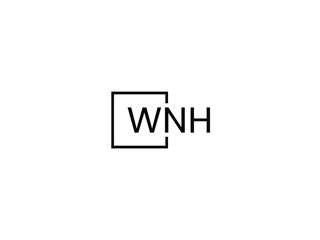 WNH Letter Initial Logo Design Vector Illustration