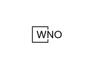 WNO Letter Initial Logo Design Vector Illustration