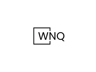 WNQ Letter Initial Logo Design Vector Illustration