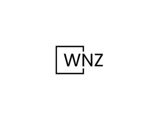 WNZ Letter Initial Logo Design Vector Illustration