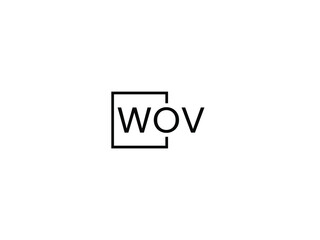 WOV letter initial logo design vector illustration