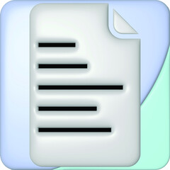 Documents icon. Stack of paper sheets. Confirmed or approved document. Business icon. 3d vector illustration.