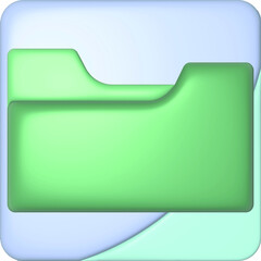 3d folder and paper for management file, document efficient work on project plan concept. 3d document cartoon style minimal folder with files icon. 3d file in folder vector render