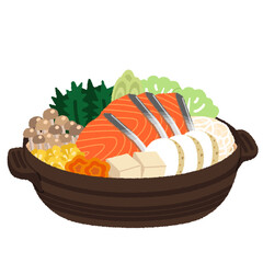 石狩鍋のイラスト