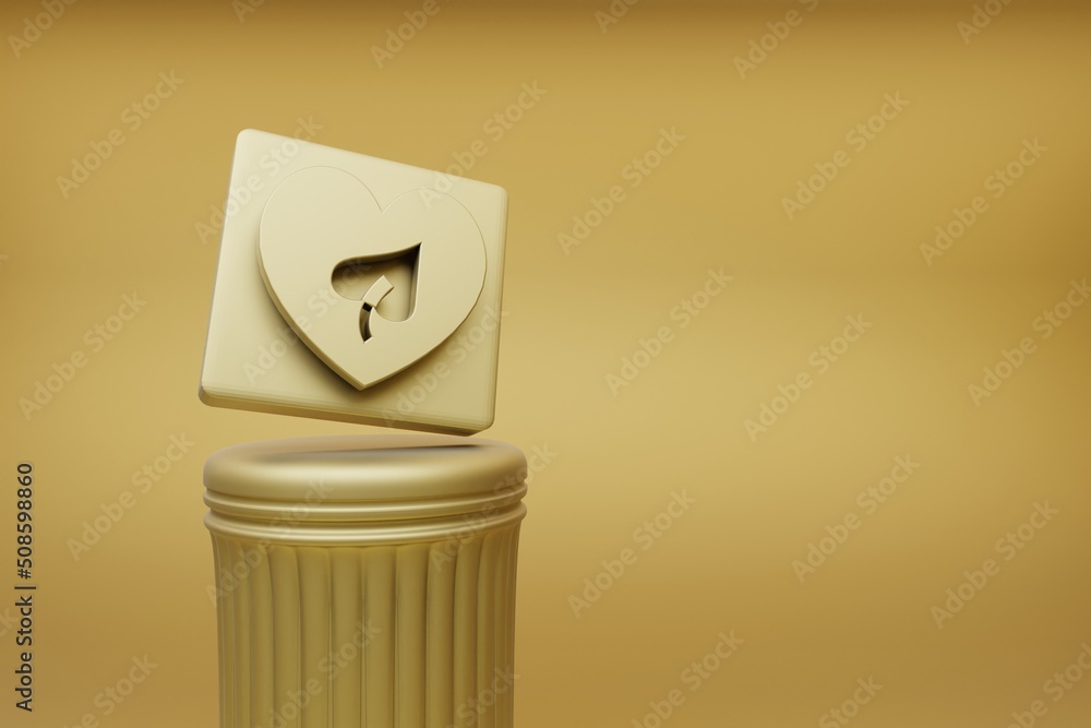 Fototapete beautiful abstract illustrations golden ecology symbol icons on a golden column and wonderful backgr