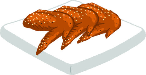 手羽先のイラスト © osamuraisan