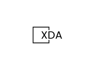 XDA letter initial logo design vector illustration