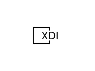 XDI letter initial logo design vector illustration