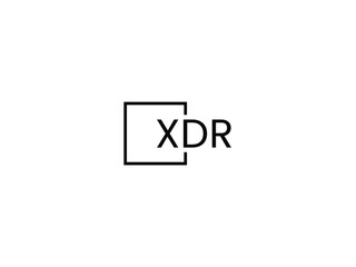XDR letter initial logo design vector illustration