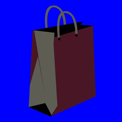Shopping bag drawing template vector design 
