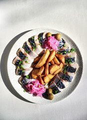 Seafood rice bowl at Japanese restaurant.