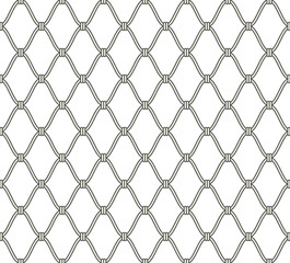 Fototapeta premium Vector line plastic fence. On white background