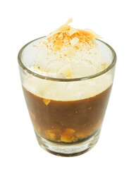 Coffee topped with ice cream ,no background