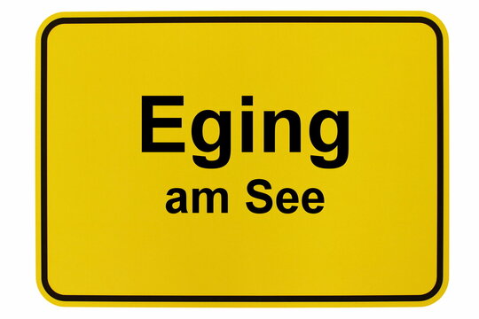 Illustration eines Ortsschildes von Markt Eging am See in Bayern