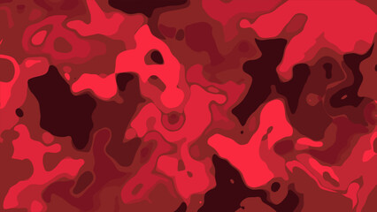 Fluid liquid vibrant of dark emerald red colors with smooth movement in the frame with copy space. Abstract background concept