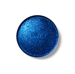 Deep blue eye shadow isolated on white background