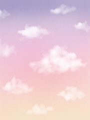 watercolor background with pastel colored sky and clouds for banners, cards, flyers, social media wallpapers, etc.