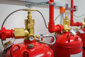 Clean agent fire suppression system used in data centers, backup battery rooms, electrical rooms...