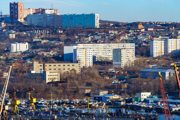 Industrial landscape overlooking diomede Bay