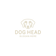 Dog head logo icon design vector 