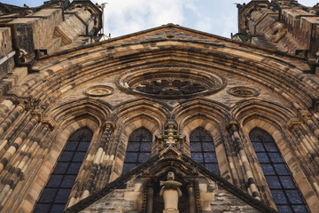 Fototapeta na wymiar Detailed architecture of the English Cathedral