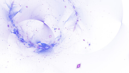 Abstract violet sparkles. Fantasy space background. Digital fractal art. 3d rendering.