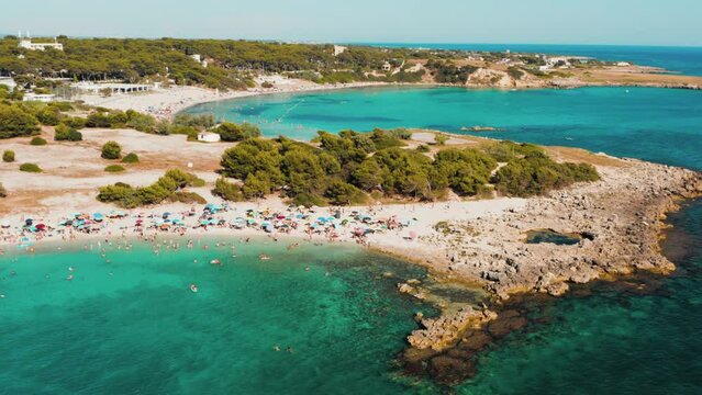 Salento, Marina di Pulsano, Baia serrone, Puglia,  in the summer