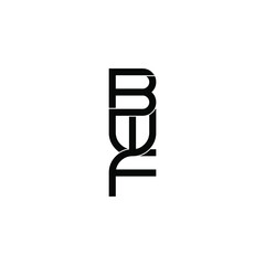 bwf letter original monogram logo design