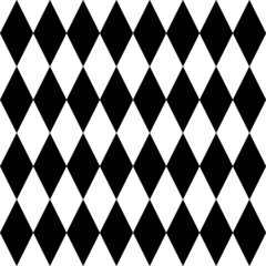 Set of Simple seamless patterns with black and white geometric rombs. Rhombus rows, ornament for wallpaper, wrapping paper, textile, fabric, package. Vector Illustration.