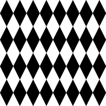 Set of Simple seamless patterns with black and white geometric rombs. Rhombus rows, ornament for wallpaper, wrapping paper, textile, fabric, package. Vector Illustration.
