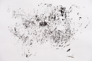 Abstract black white texture on white paper like a marble