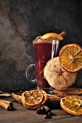mulled wine with spices