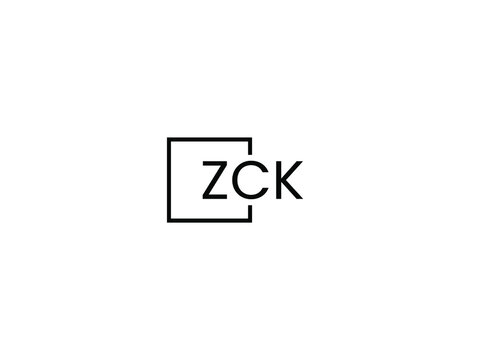 ZCK letter initial logo design vector illustration
