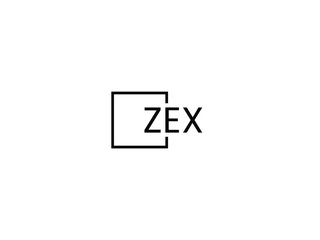 ZEX letter initial logo design vector illustration