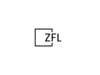 ZFL letter initial logo design vector illustration