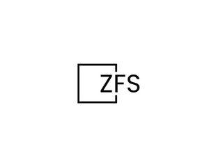 ZFS letter initial logo design vector illustration