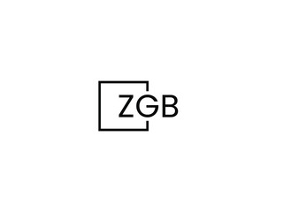 ZGB letter initial logo design vector illustration