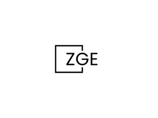ZGE letter initial logo design vector illustration