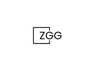 ZGG letter initial logo design vector illustration