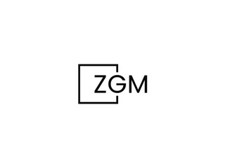 ZGM letter initial logo design vector illustration