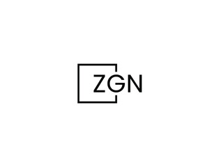 ZGN letter initial logo design vector illustration